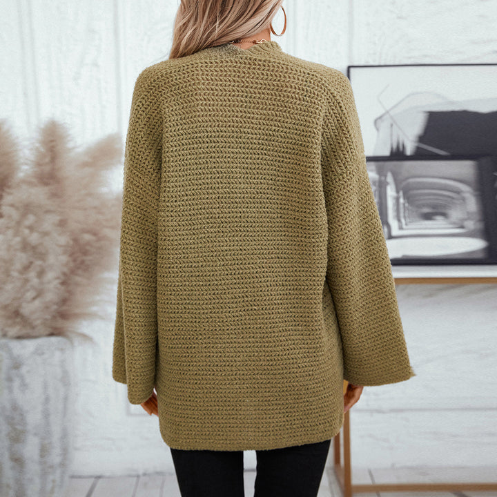 Airy knitted jacket for women with large pockets and open sleeves Lune London