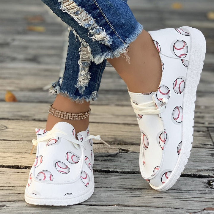 Women’s sneakers with creative baseball design Lune London