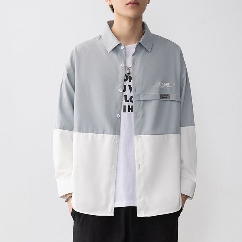 Striped long sleeve shirt for men with pockets Lune London