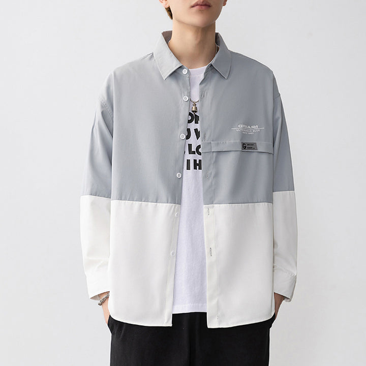 Striped long sleeve shirt for men with pockets Lune London