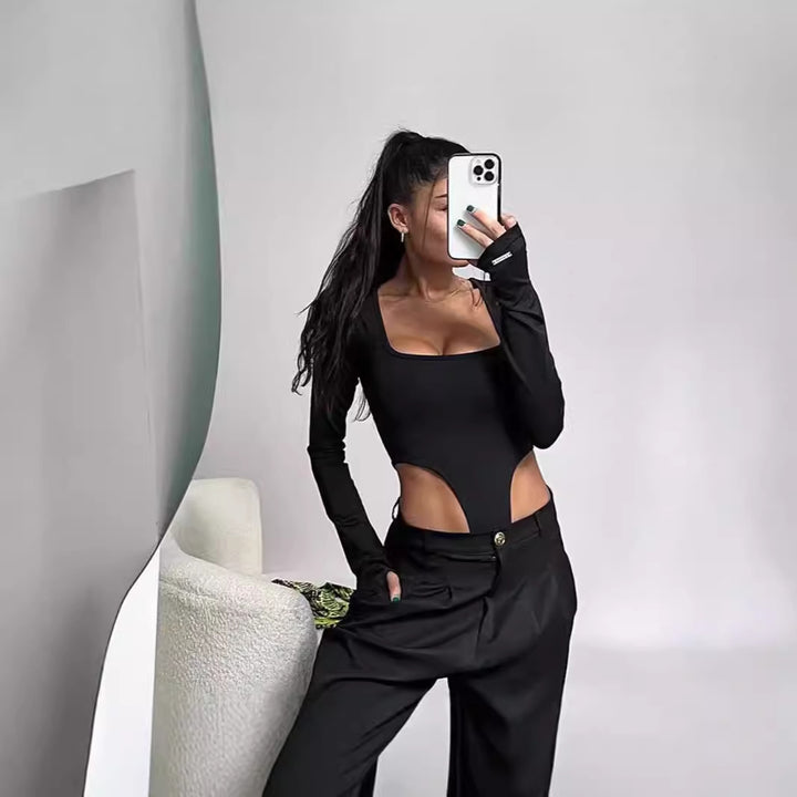Body sculpting for women with creative cut-out details and long sleeves Lune London