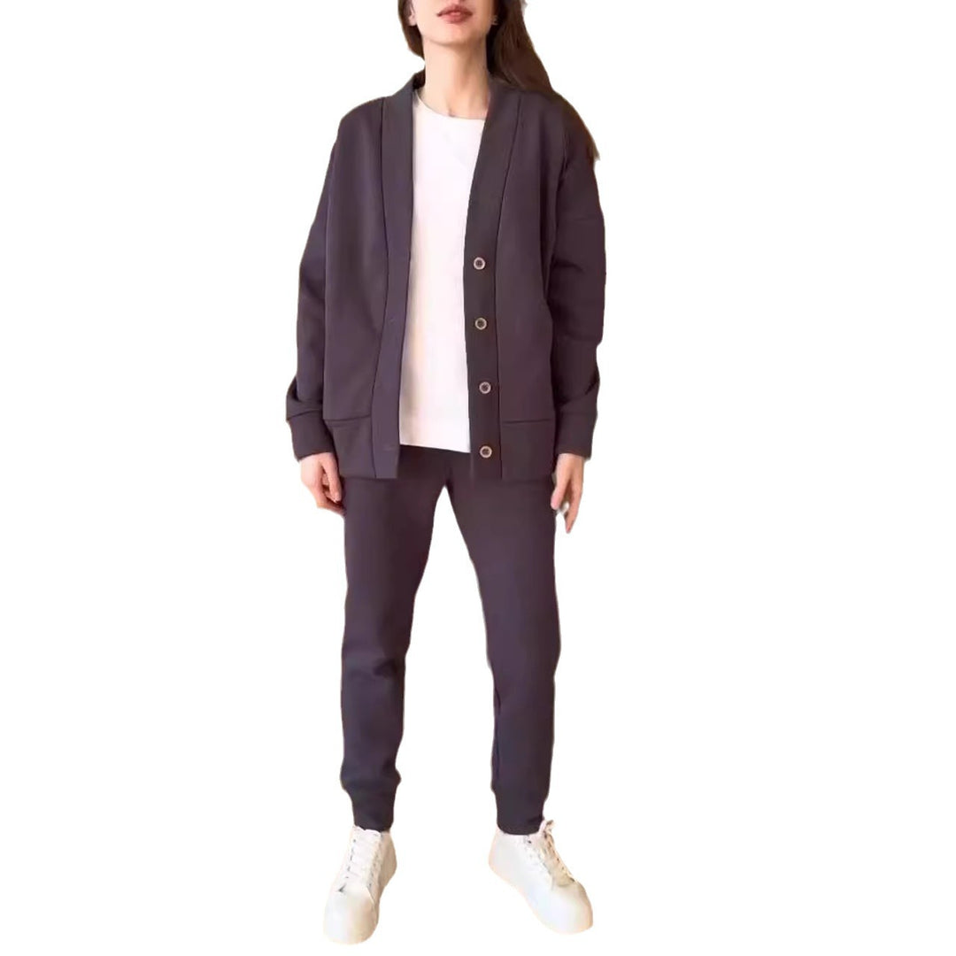 Women oversized casual sweatshirt with buttons Lune London