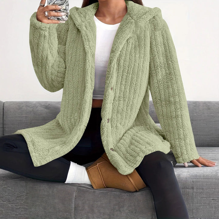 Soft fleece hooded jacket for women Lune London