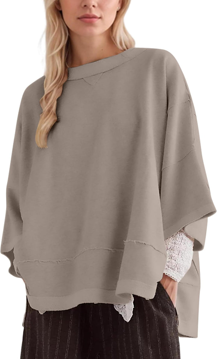Women Oversized Sweatshirt with Open Sides Lune London