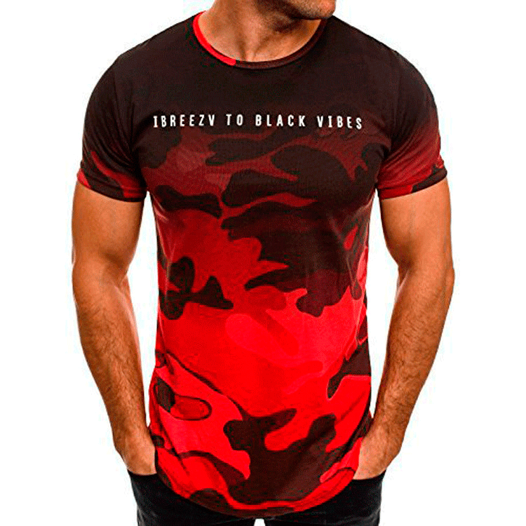 Men's Camouflage Sport T-Shirt and Chic Casual Shorts Set
