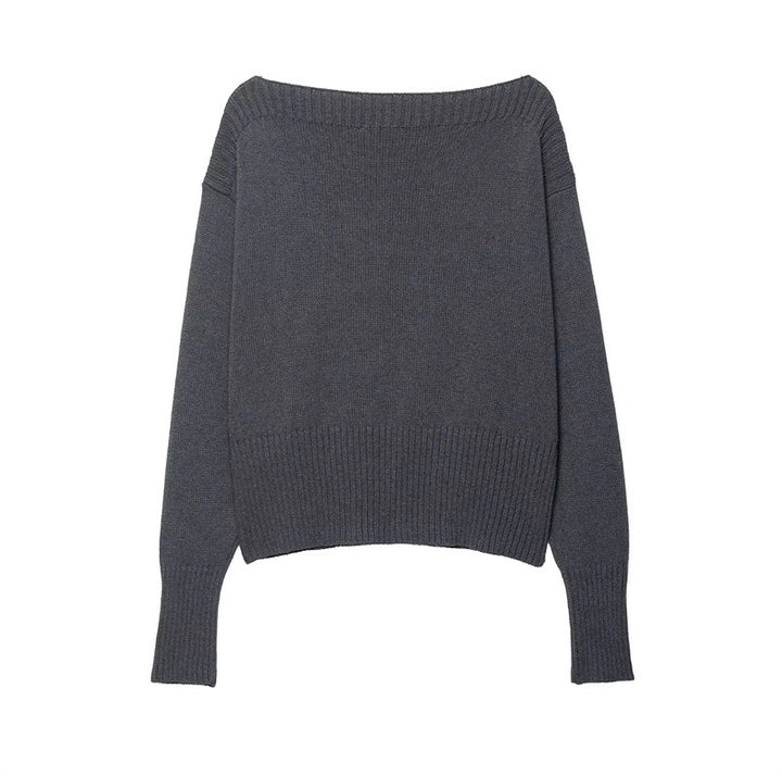 Oversized knit pullover for women with a scoop neckline and relaxed fit Lune London