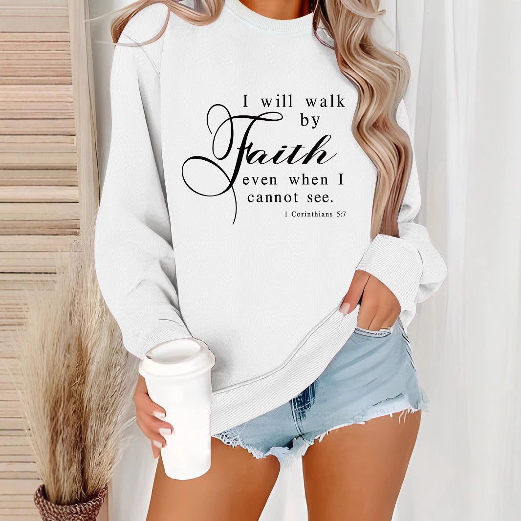 Sweatshirt pour femmes avec inscription inspirante et matériau doux Chic & Stil