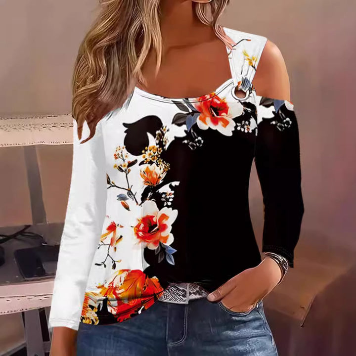 Women long sleeve top with cut-out details and asymmetrical design Lune London