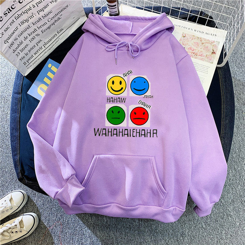 Women’s hoodie with cheerful emoji design Chic & Stil