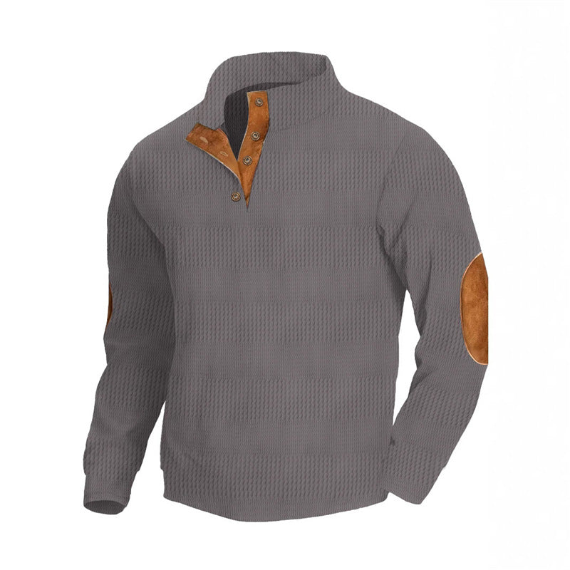 Elegant sweater for men with structured design and leather details Lune London