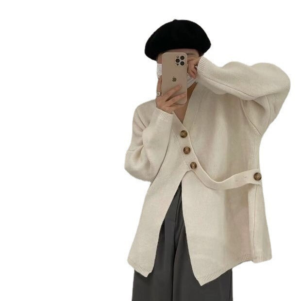 Ladies chic and stylish tie cardigan