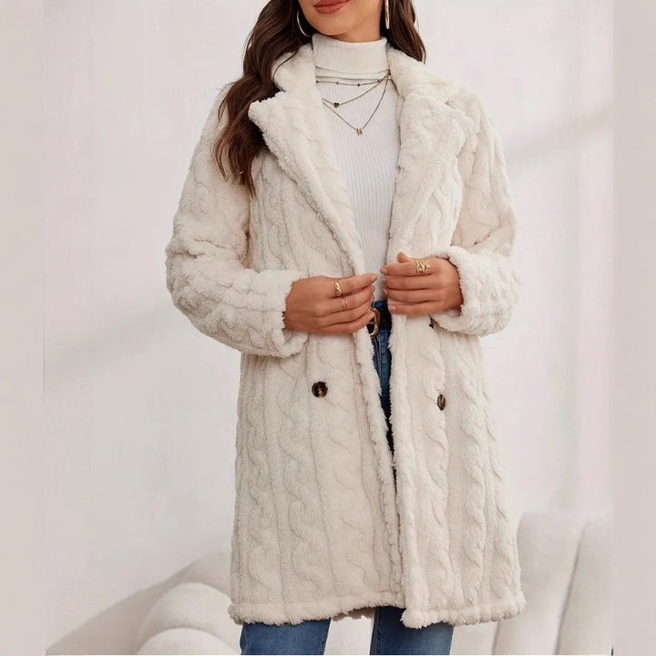 Manteau en tricot pour femmes avec une texture spéciale et des détails de boutons élégants Chic & Stil
