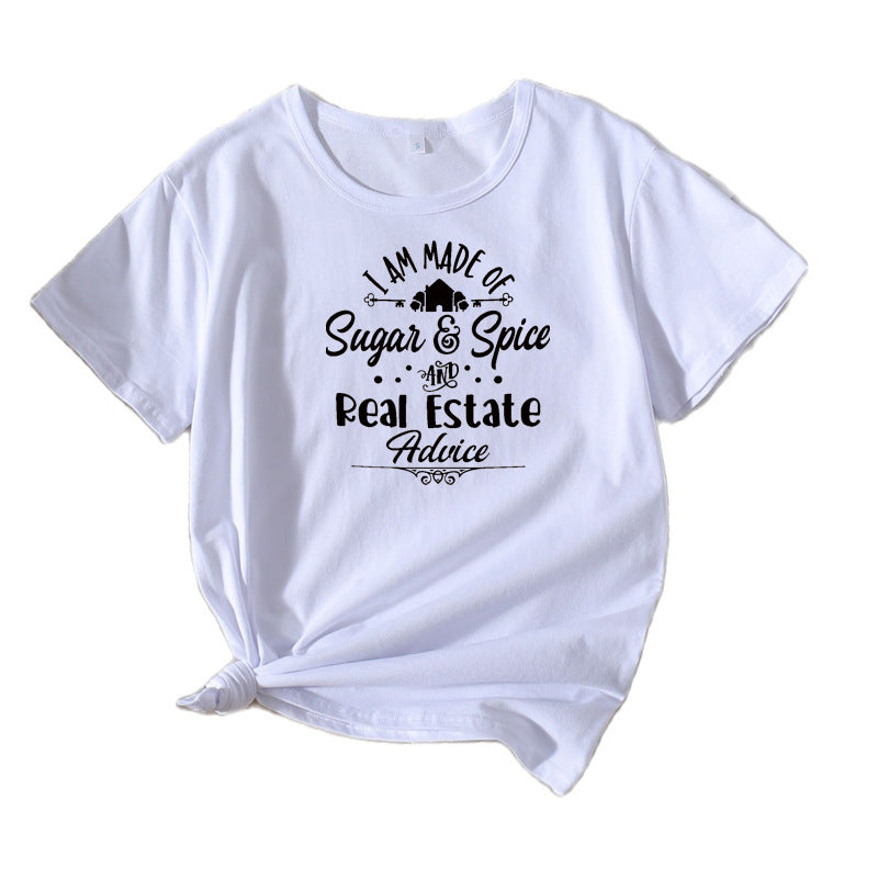 Chic and stylish graphic short sleeve t-shirt for women