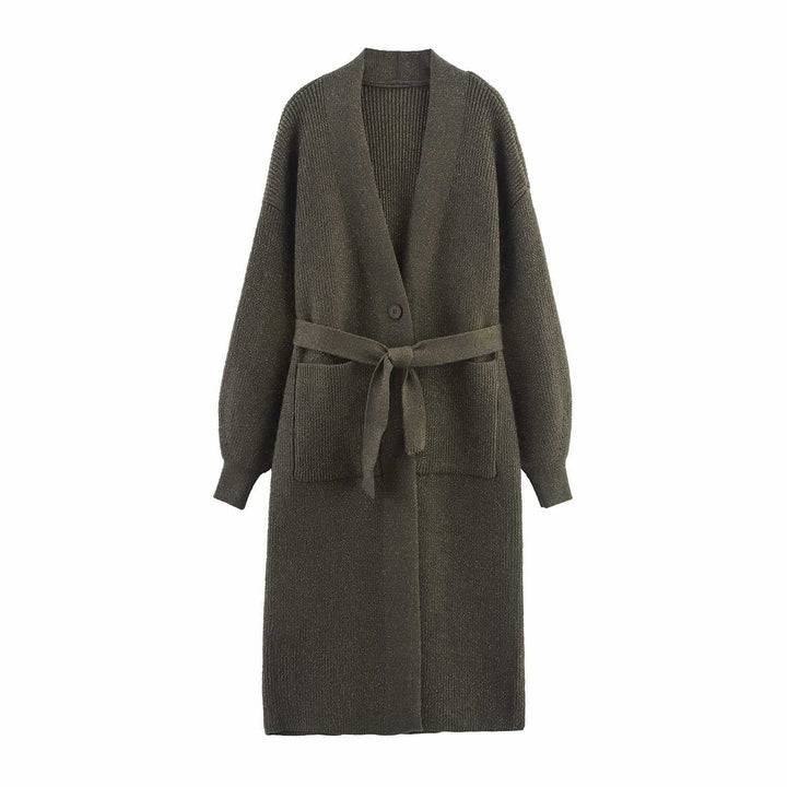 Elegant women's cardigan with belt at the waist Lune London