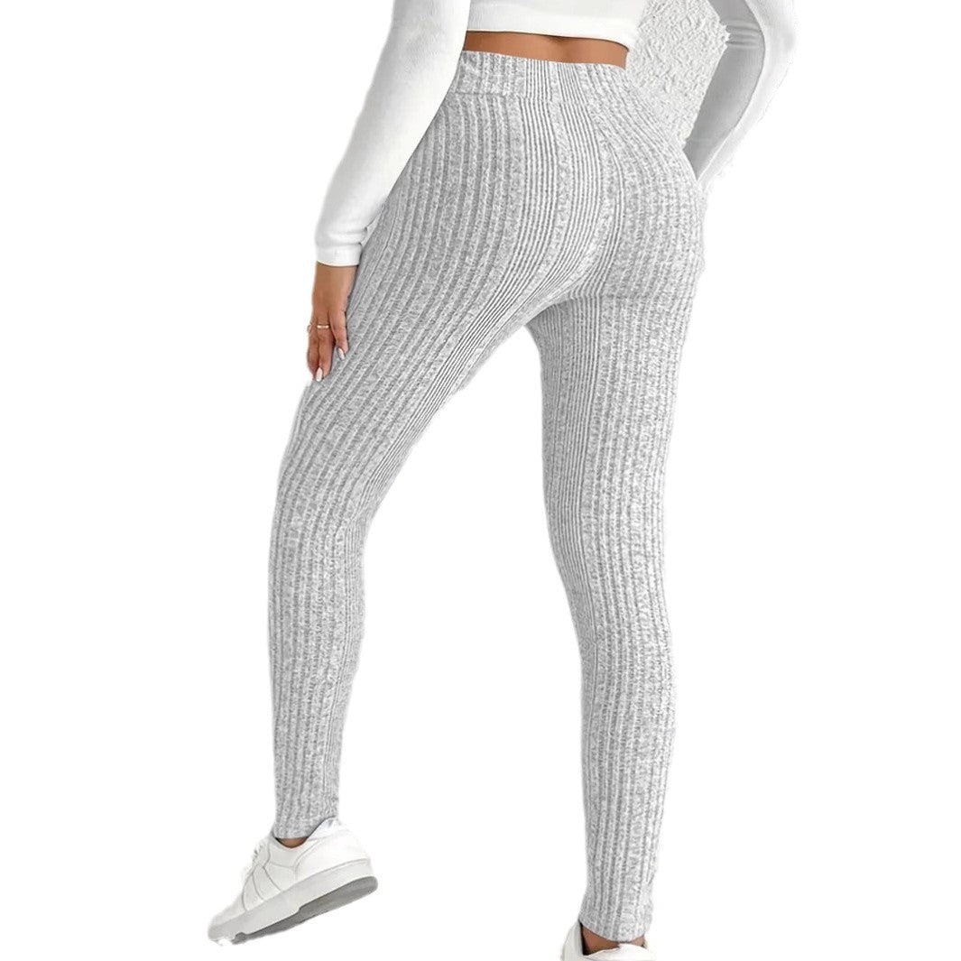 High-waisted ribbed leggings for women Lune London