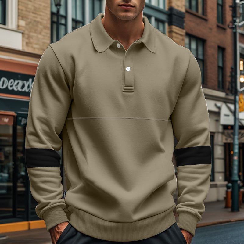 Sporty sweater for men with trendy contrast stripes Lune London
