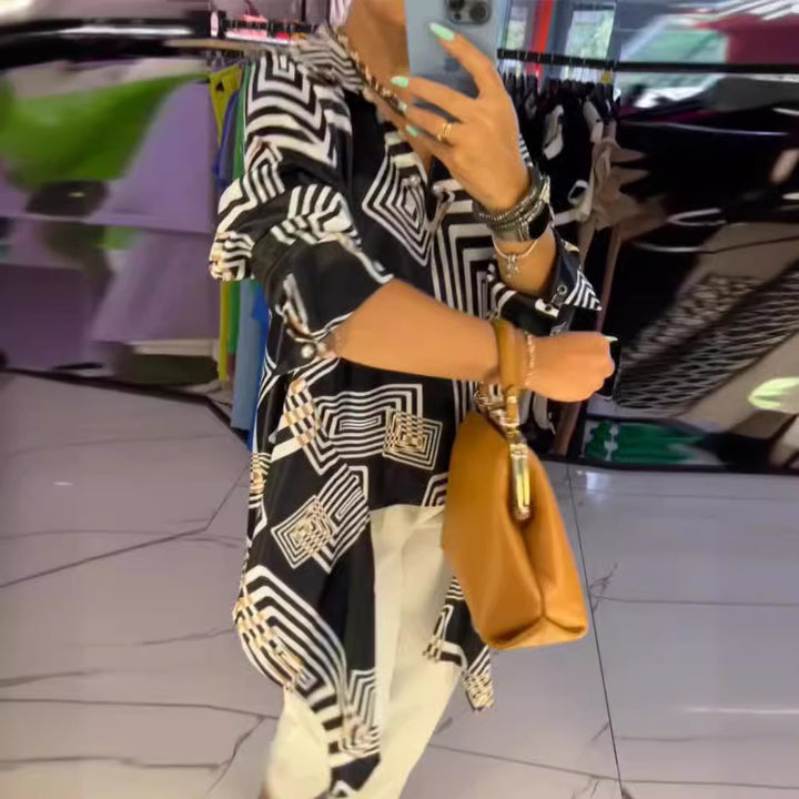Tunique Femme avec Motif Graphique et Coupe Décontractée Chic & Stil
