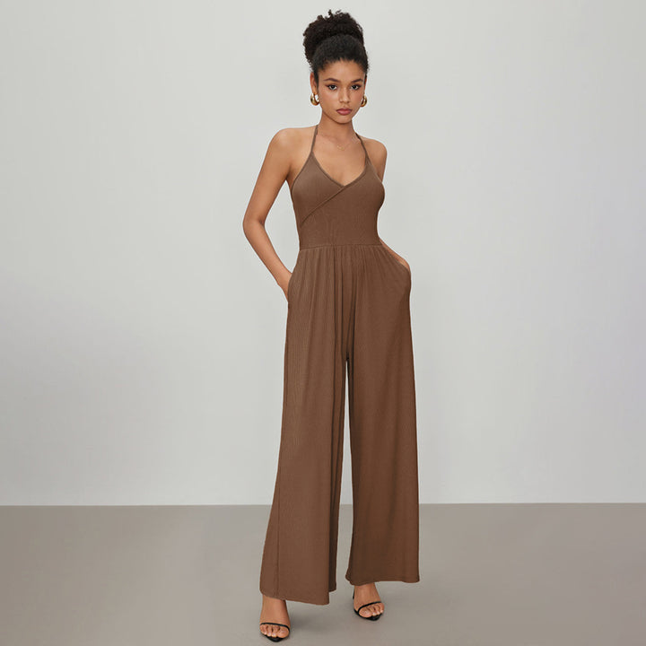 combinaison femme avec décolleté en V élégant et coupe décontractée Chic & Stil