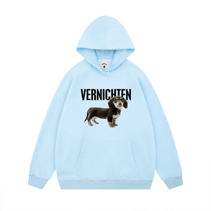 Women's hoodie with artistic dog motif and statement print Chic & Stil