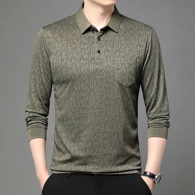 Polo shirt for men with graphic pattern and breathable functional material Lune London