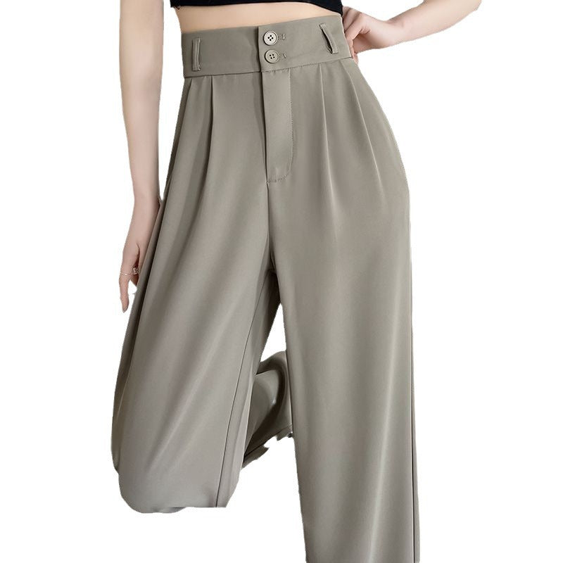 Pantalon taille classique pour femmes avec drapé élégant