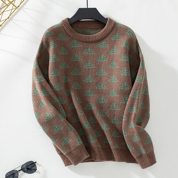 Knit sweater for women with a playful tree design and soft material Lune London