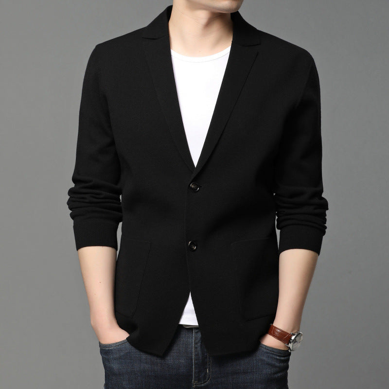Men's knit blazer with stylish button details and practical pockets Lune London