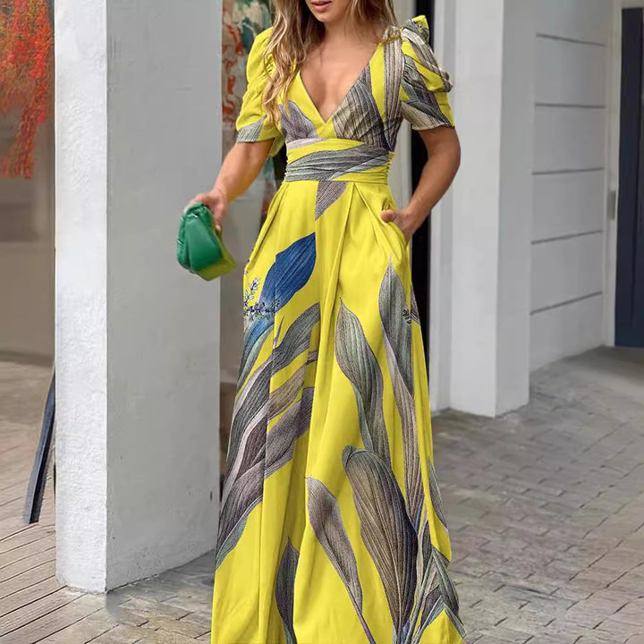 Lune London women's tropical print maxi dress