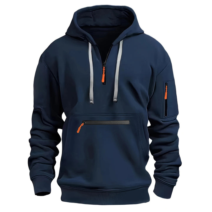 Men's practical zip hoodie with reflective details and multiple pockets Lune London