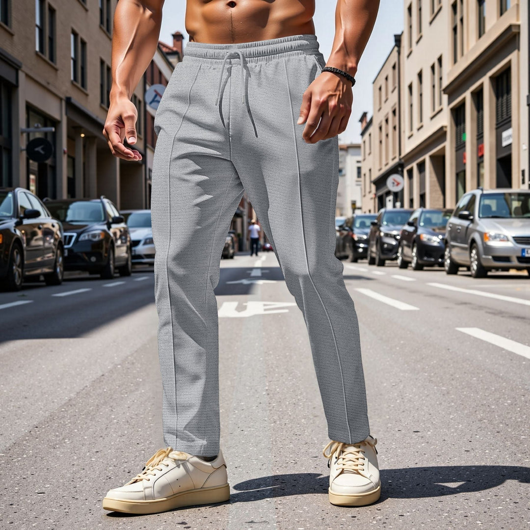 Men's elegant leisure pants with elastic waistband and side pockets Lune London