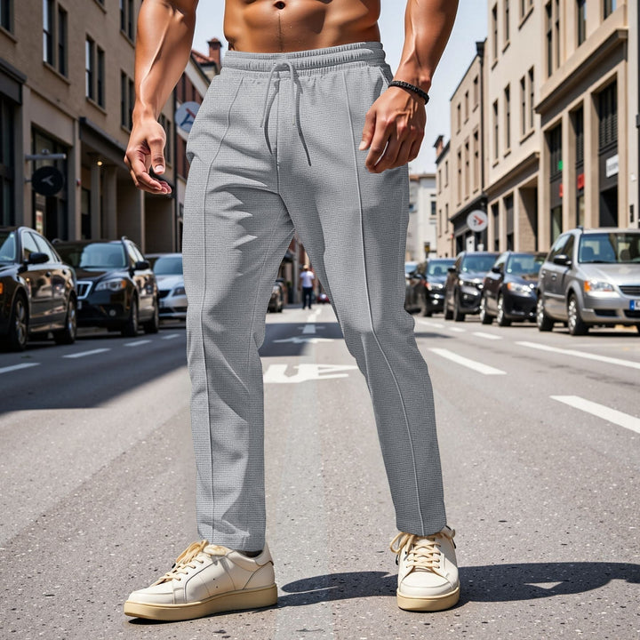 Men's elegant leisure pants with elastic waistband and side pockets Lune London