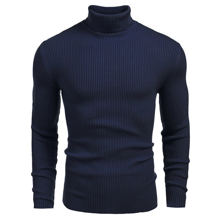 Men's Turtleneck Sweater Made Of Fine Ribbed Knit Lune London