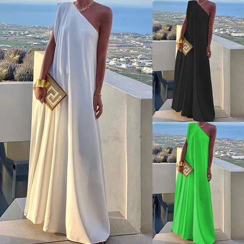 Lune London Women's One Shoulder Maxi Dress
