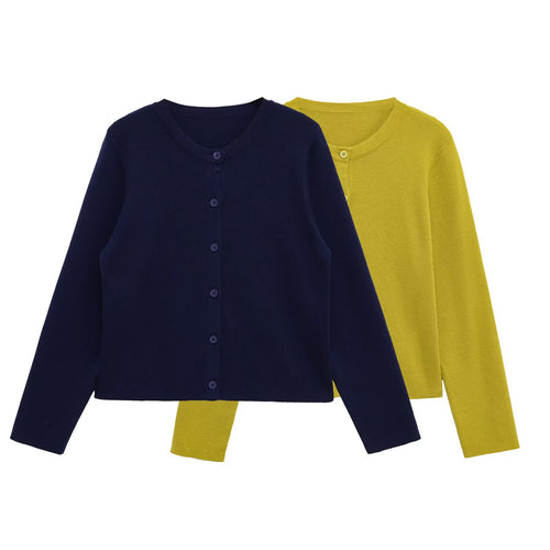 Casual knitted jacket for women with fine button details Lune London