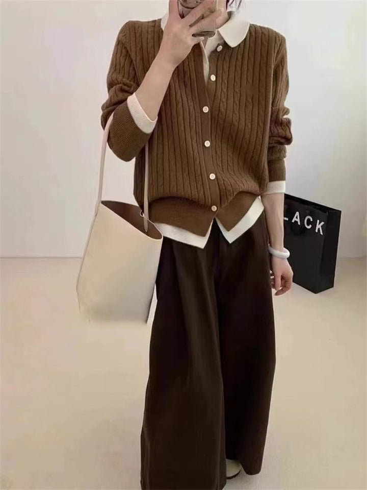 Cardigan pour femmes avec motif en câble texturé Chic & Stil