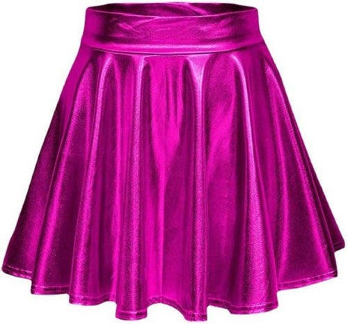 High-waisted elegant synthetic leather skirt for women Lune London