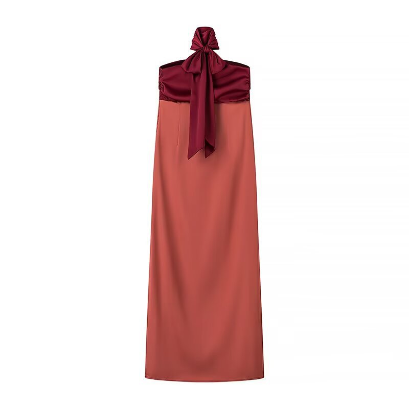Maxi dress for women with a sleek neckline and a fluid design Lune London