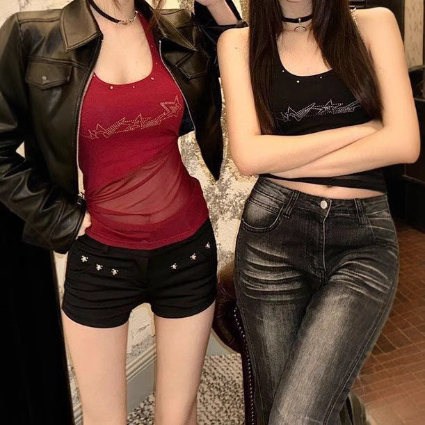 Women Faux Leather Jacket with Trendy Cut Chic und Style