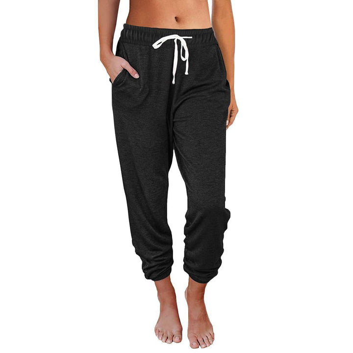 Women Comfortable and Casual Jogging Pants with Elastic Waist and Side Pockets Lune London