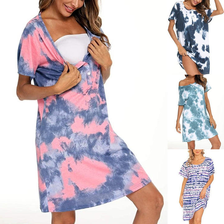 Casual tie-dye t-shirt dress for women Lune London
