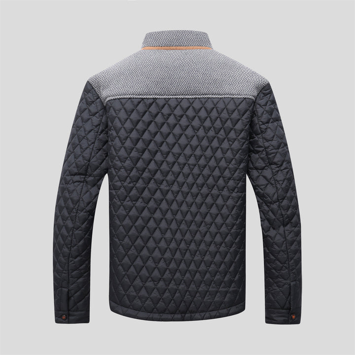 Quilted men's transition jacket with modern collar Lune London