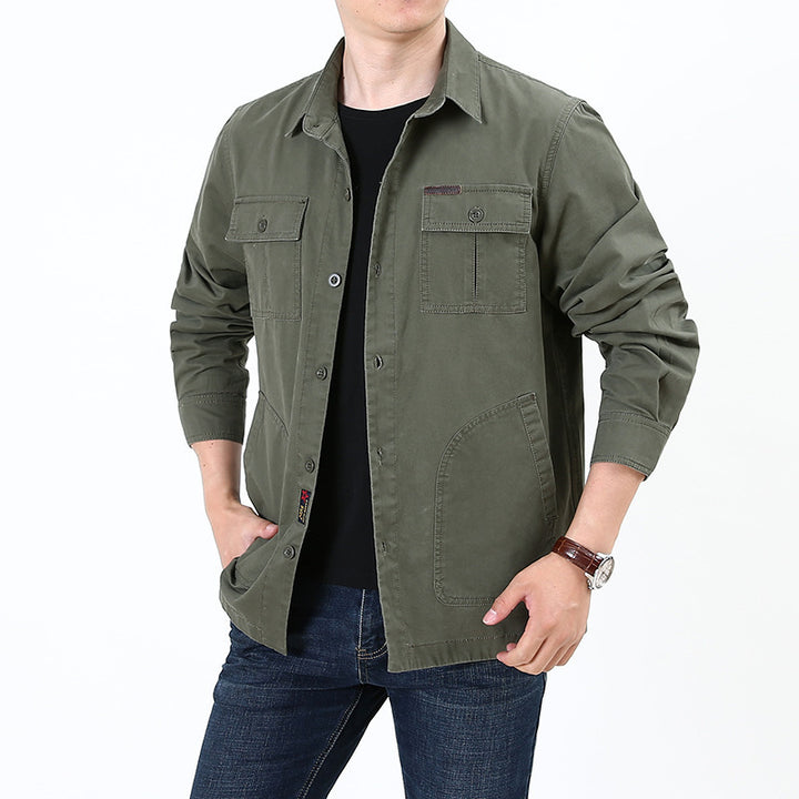 Casual utility jacket for men with practical pockets and elastic cuffs Lune London
