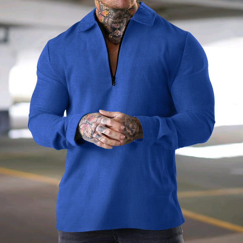 Men's long sleeve t-shirt with modern zipper Lune London