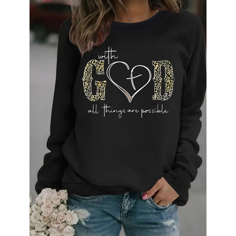 Sweat-shirt pour femmes avec design de mode créatif et message motivant Chic & Stil