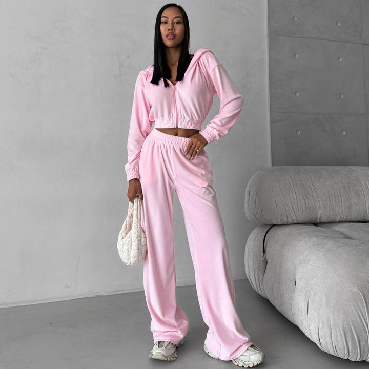 Women's sports outfit with elastic waistband and modern zipper Lune London
