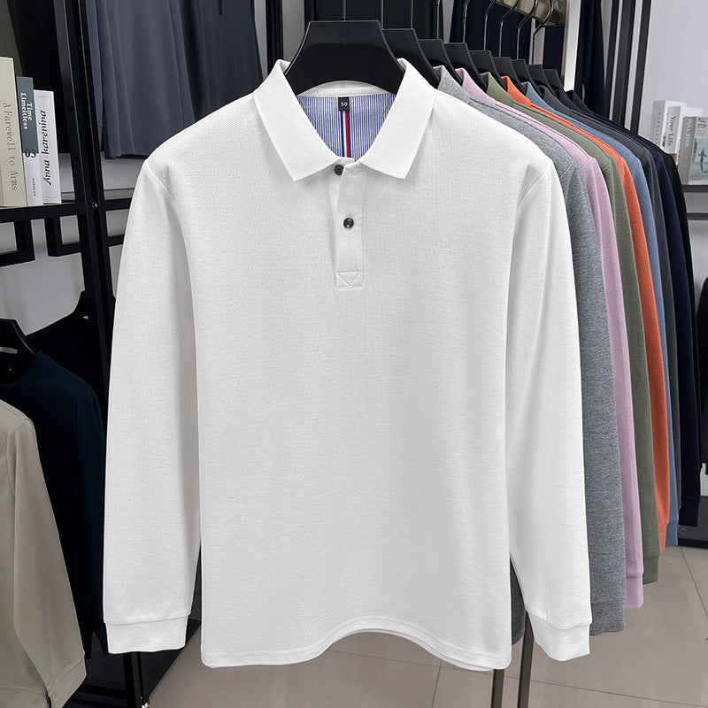 Men's Long Sleeve Polo with Structured Design and Breathable Properties Lune London