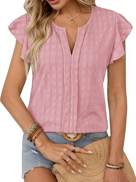 Ladies Short Sleeve Blouse Lune London