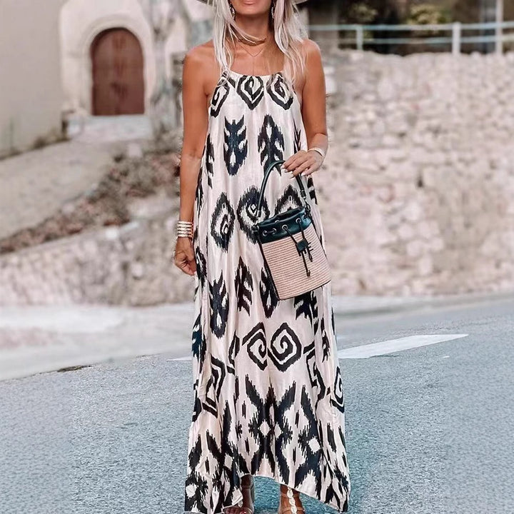 Lune London Women's Printed Ethno Maxi Dress