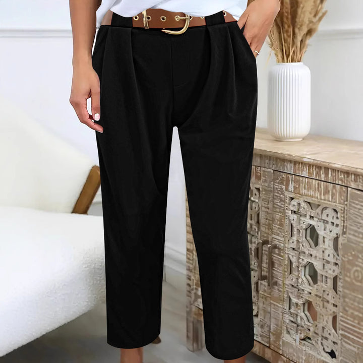 Classic high-waisted trousers for women with wide legs Lune London