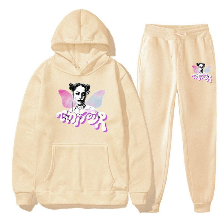 Women's sweatshirt and jogging pants set with creative graphic design Chic & Stil